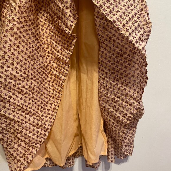 Tory Burch pink dandelion block print pleated dress size 4 - Picture 8 of 9